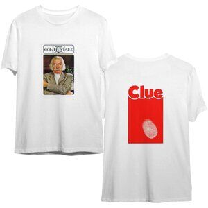 Col Mustard T-Shirt Clue Murder Suspect Card Retro Game 2 Sided Graphic 81